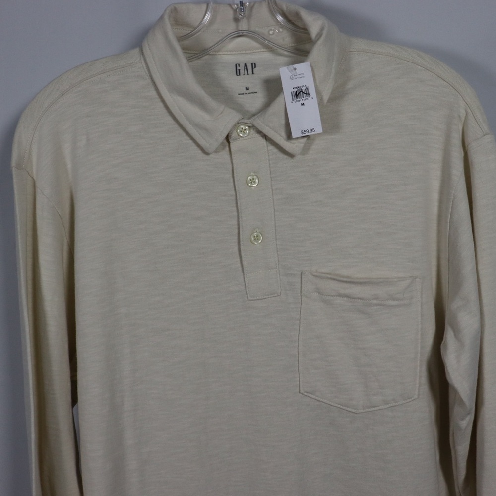 NWT GAP Men's Beige Polo Shirt - Picture 8 of 9